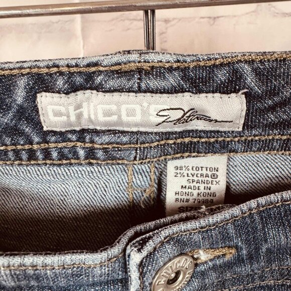 Chico’s Platinum Denim Jeans | Size 2 Short | Classic Straight Leg 32 x 27 - Picture 6 of 10